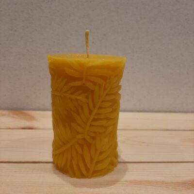 Walec z liśćmi - wys. 9 cm