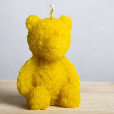 Różany Miś - wys. 9,5 cm, szer. 6 cm